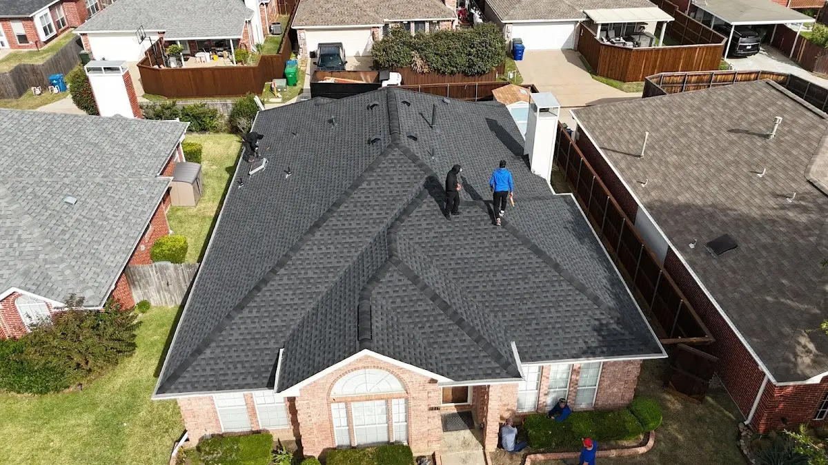 Slate & Tile Roof Repair work in progress on a Norwood property